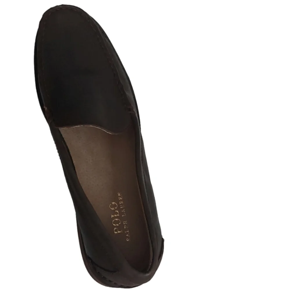 POLO RALPH LAUREN KRISTOFER‎ SO - LFR BROWN LEATHER LOAFERS SIZE 11D
